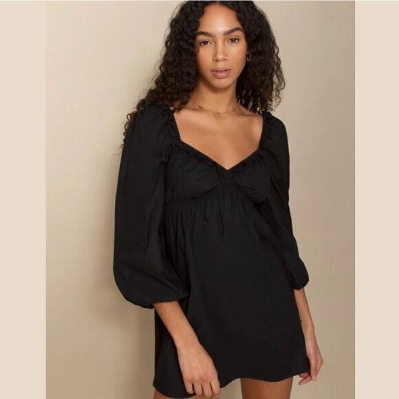 Reformation | Black Sweetheart Vic Mini Dress Small - Picture 8 of 11